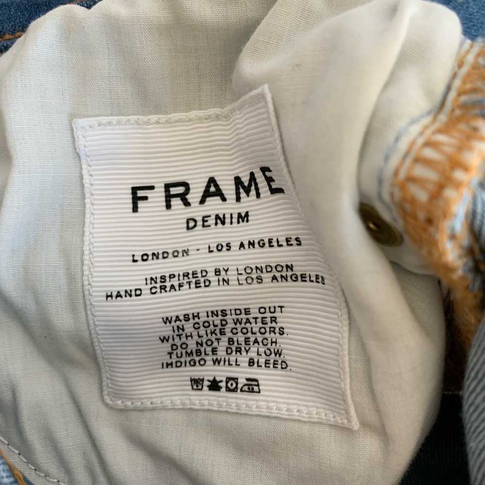 Frame Distressed Le Skinny Jeanne Sz 27 - Picture 5 of 6